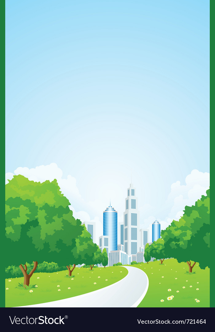 City landscape Royalty Free Vector Image - VectorStock