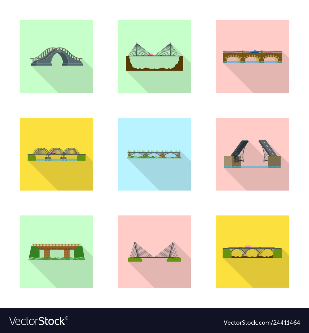 Design of bridgework and bridge icon Royalty Free Vector