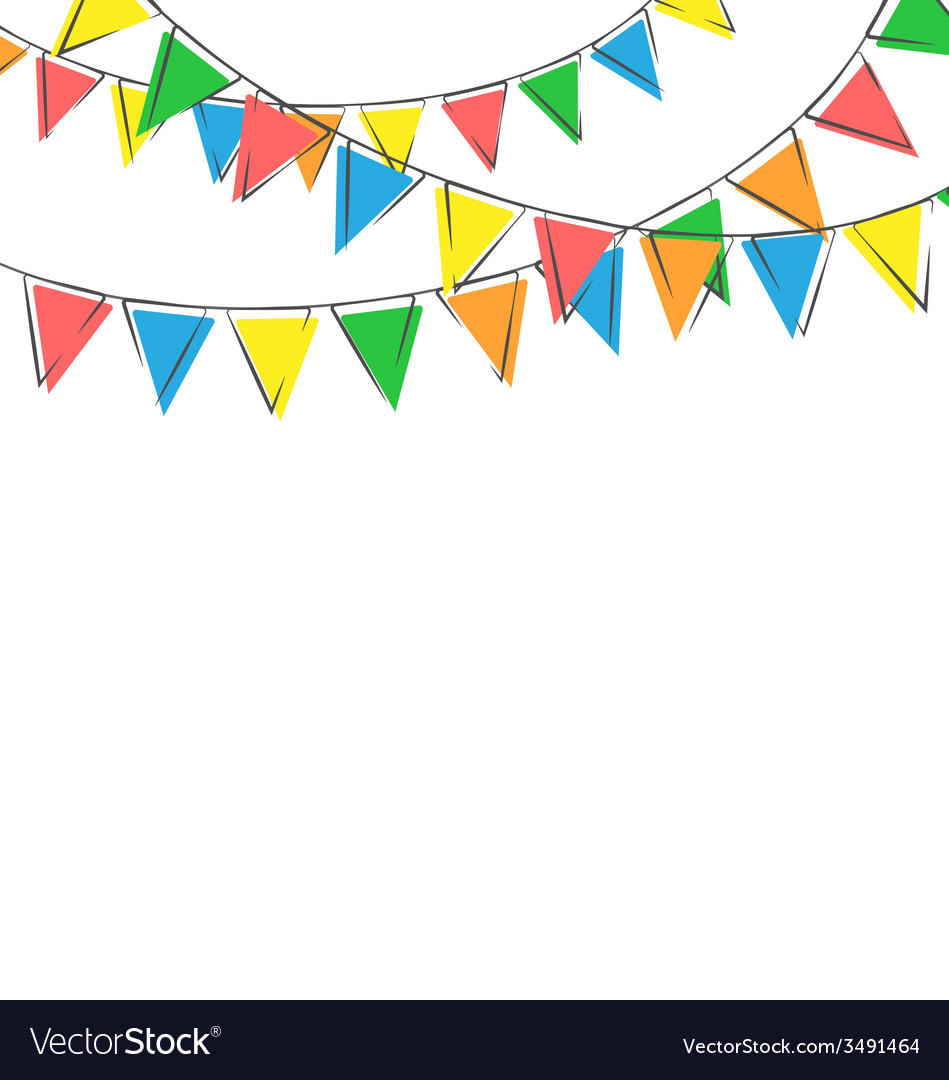 Hand-drawn buntings isolated on white Royalty Free Vector