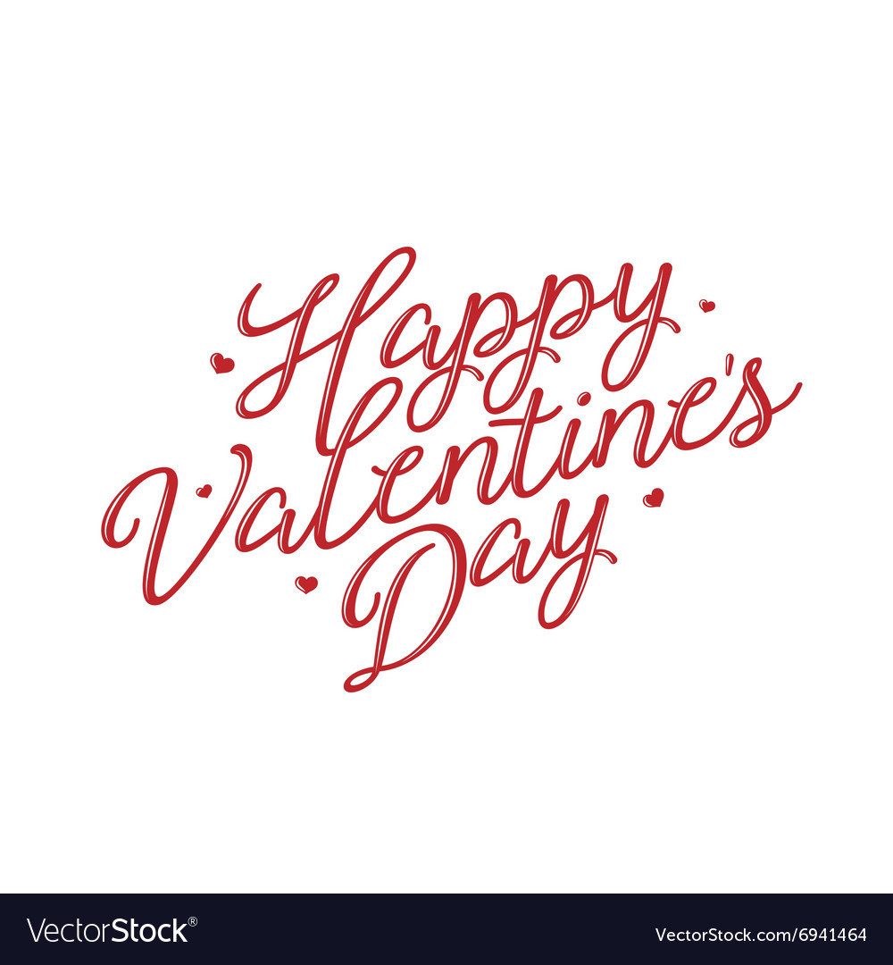 Valentines day lettering background Vintage Vector Image