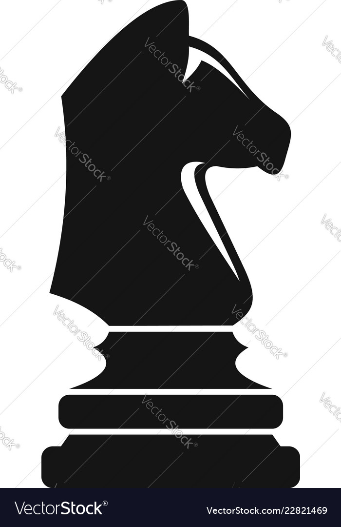 Horse black head silhouette of a chess piece Free Icon