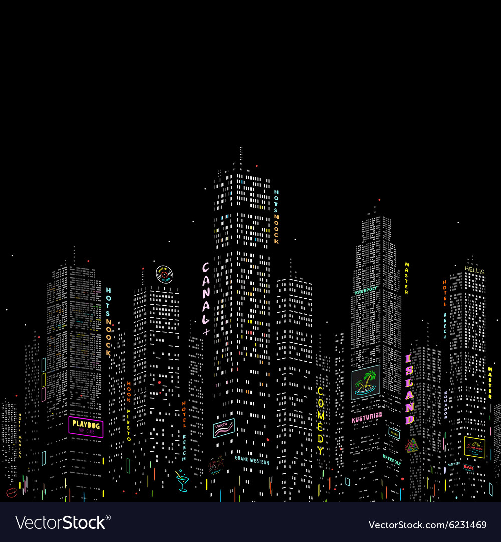 City skyscraper pattern Royalty Free Vector Image