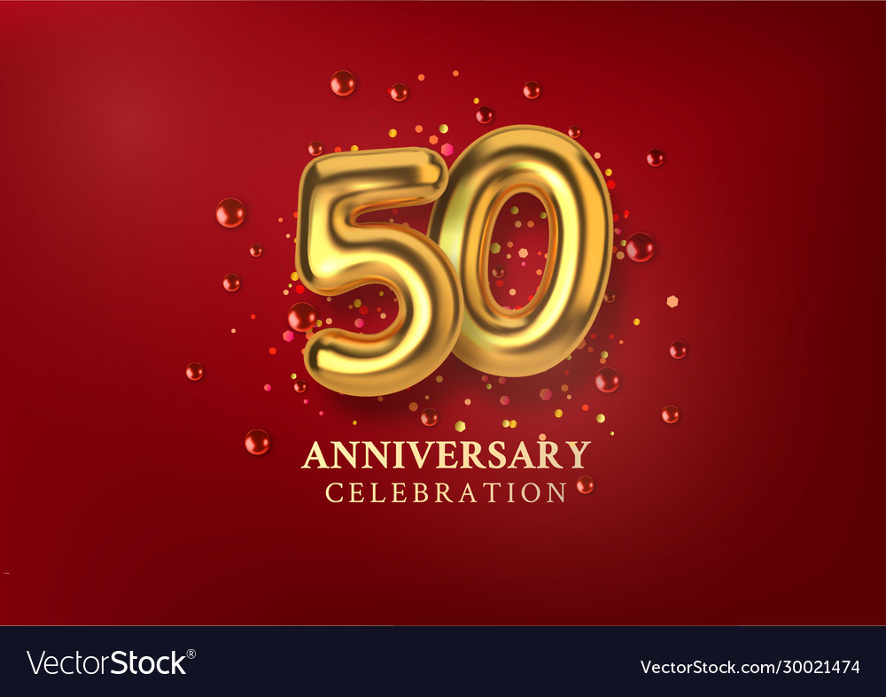 50th anniversary celebration number in form Vector Image