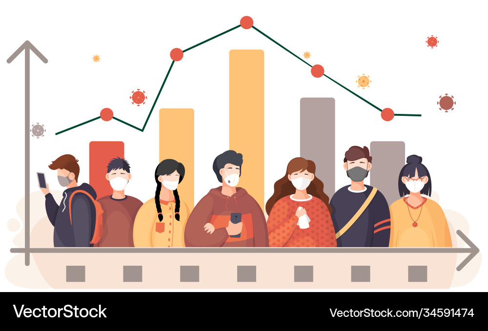 Coronavirus spread infection concept with Vector Image
