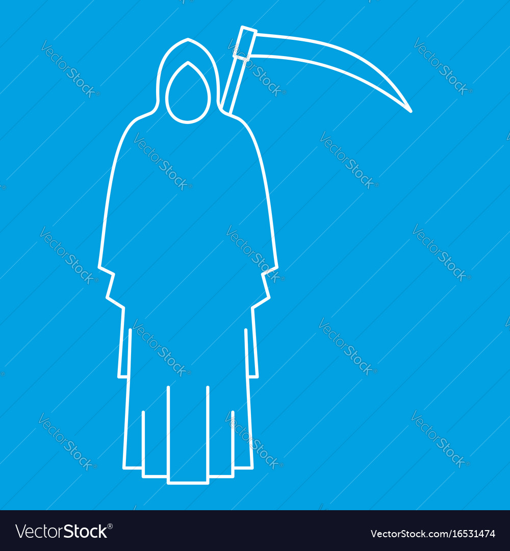 Death Icon Outline Style Royalty Free Vector Image