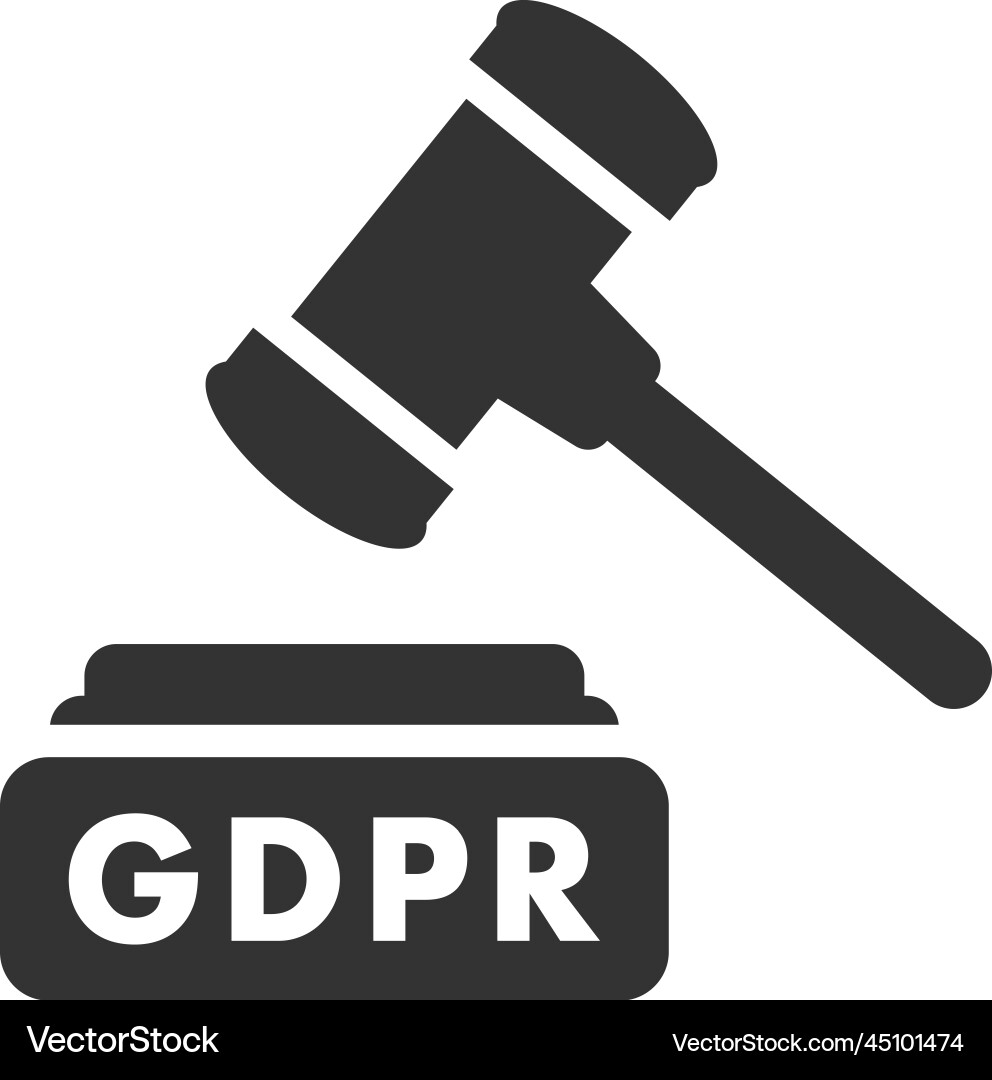 Gdpr rules icon Royalty Free Vector Image - VectorStock