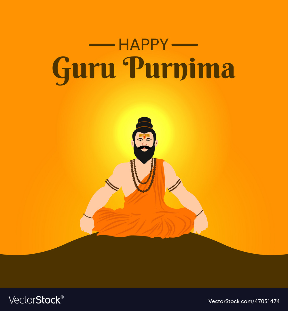 Happy guru purnima file Royalty Free Vector Image