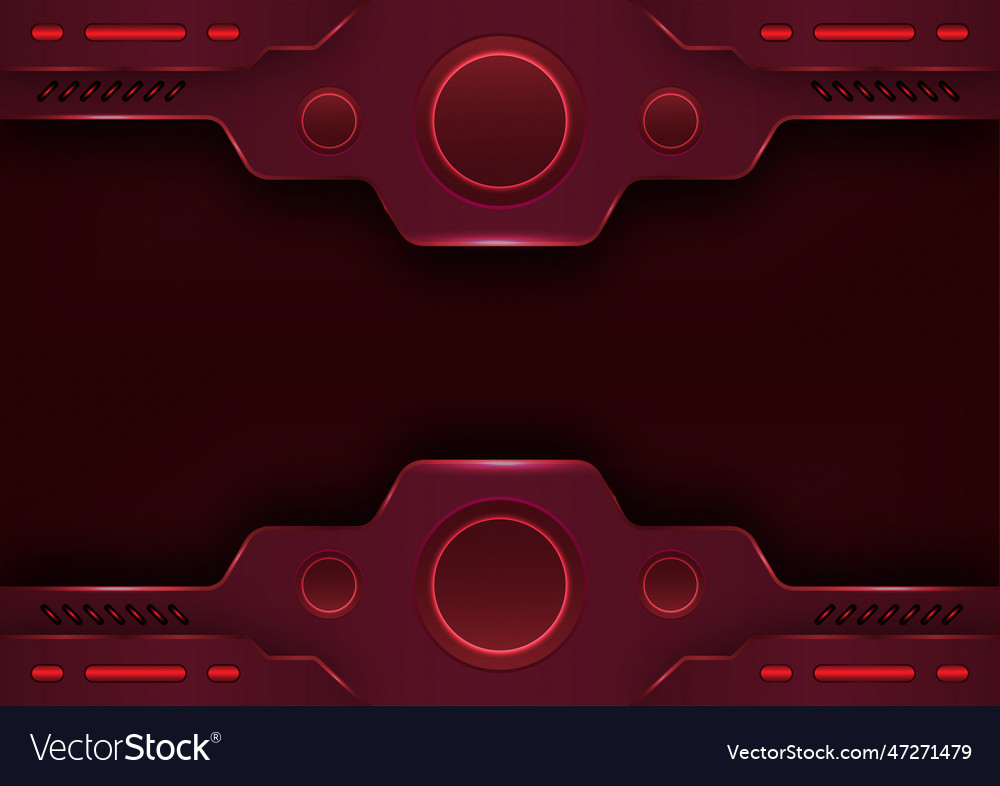 Abstract modern red frame layout design high tech Vector Image