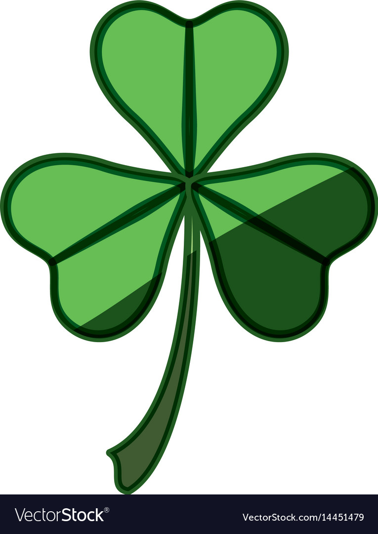 Clover lucky leaf Royalty Free Vector Image - VectorStock