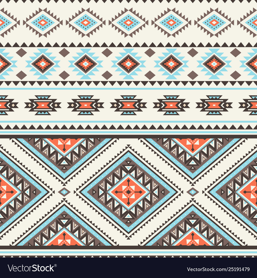 Tribal geometric seamless pattern Royalty Free Vector Image