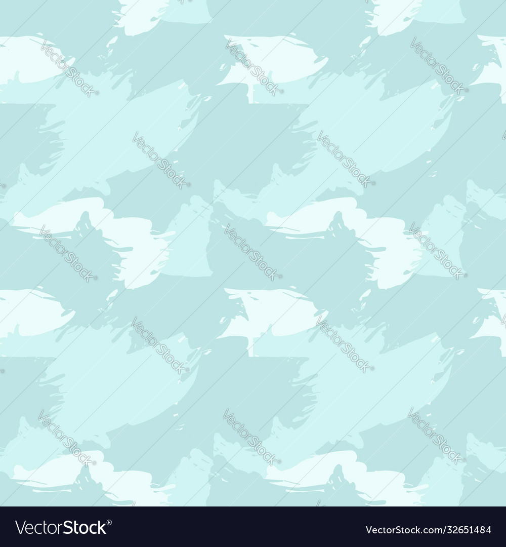 Sky blue camouflage abstract seamless pattern Vector Image