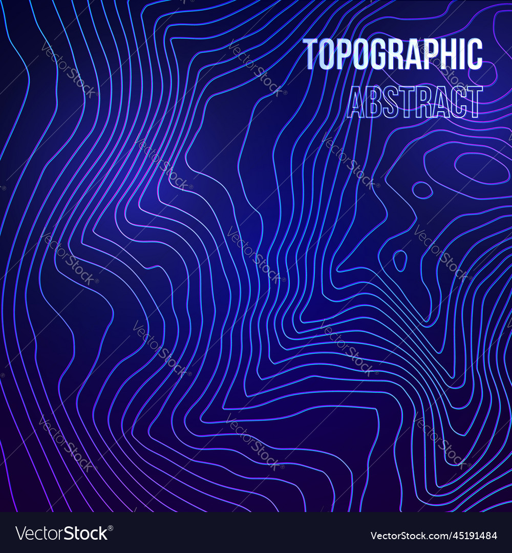 Topographic map colorful abstract background Vector Image