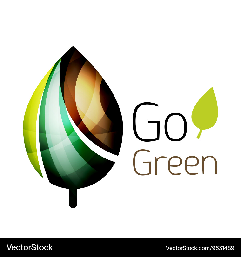 Abstract leaf icon Royalty Free Vector Image - VectorStock