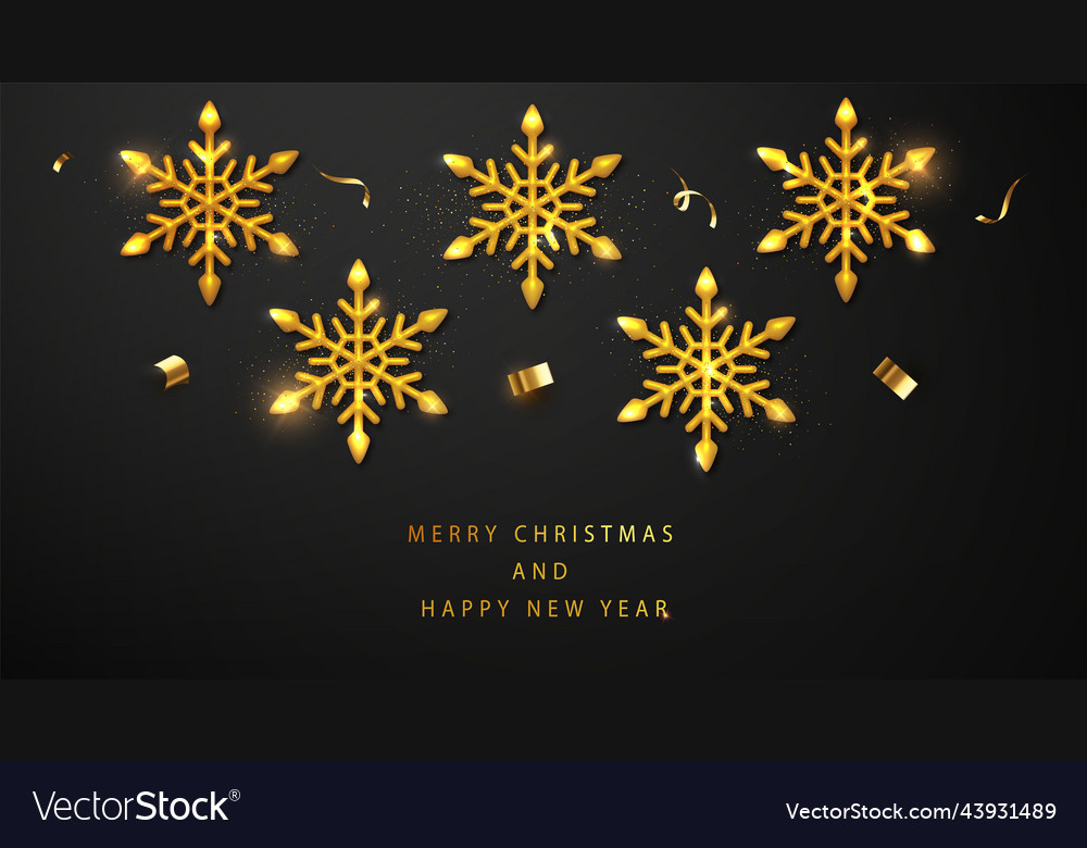Christmas and new year banner with decorative vector image Christmas and new year banner with decorative