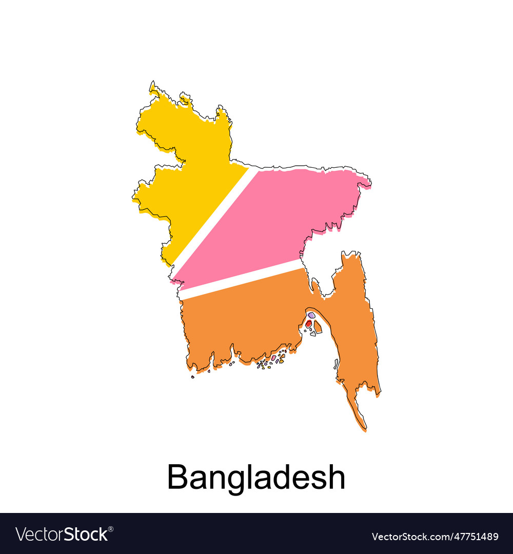 Map of bangladesh colorful geometric design Vector Image