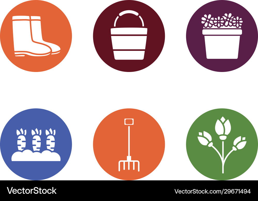 Bundle spring set block icons Royalty Free Vector Image