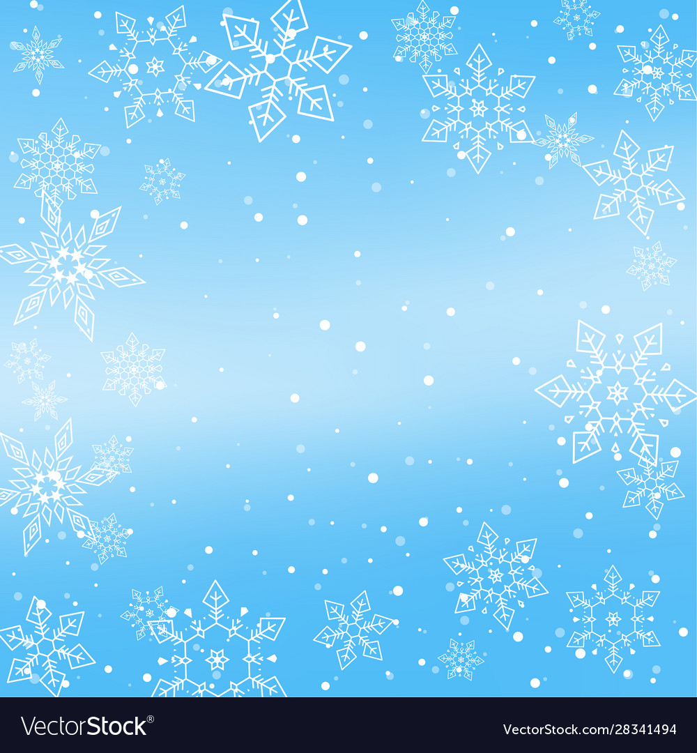 Christmas Winter Blue Background Royalty Free Vector Image