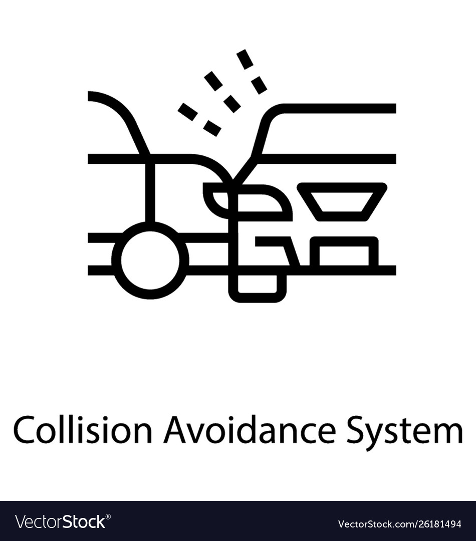 Collision avoidance system Royalty Free Vector Image