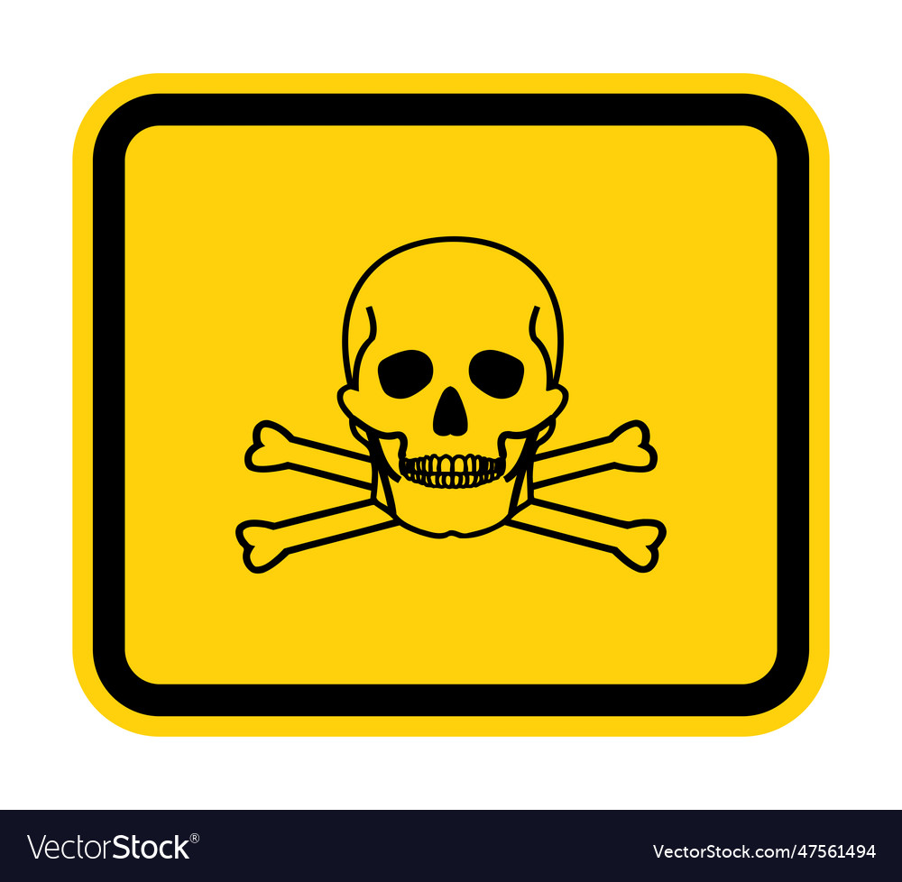 Toxic material symbol sign isolate on white Vector Image