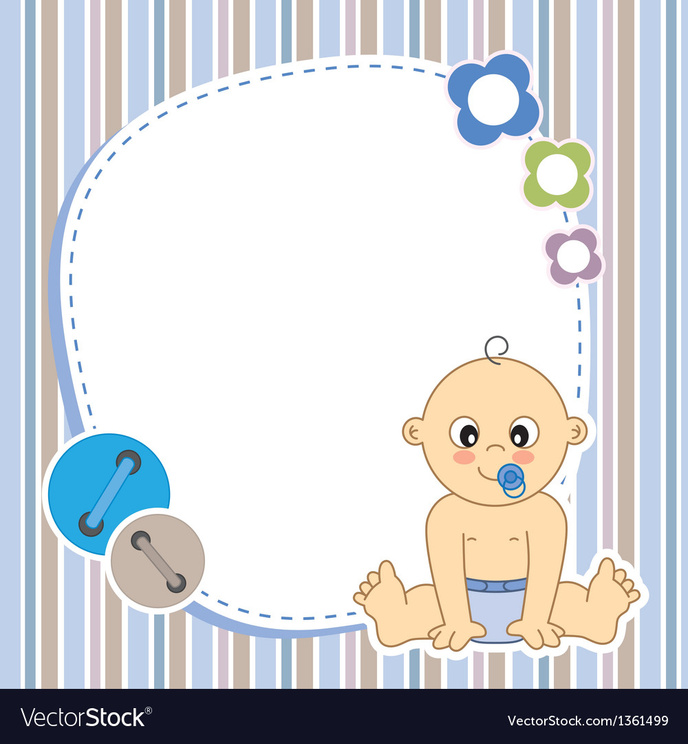 Download Baby boy card Royalty Free Vector Image - VectorStock