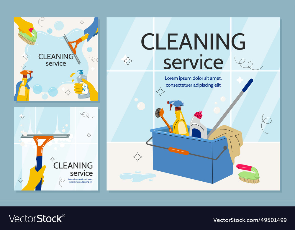 Cleaning service template Royalty Free Vector Image