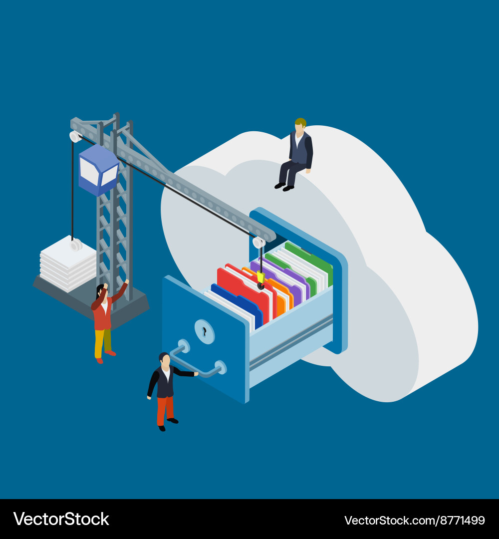 Cloud data storage Royalty Free Vector Image - VectorStock