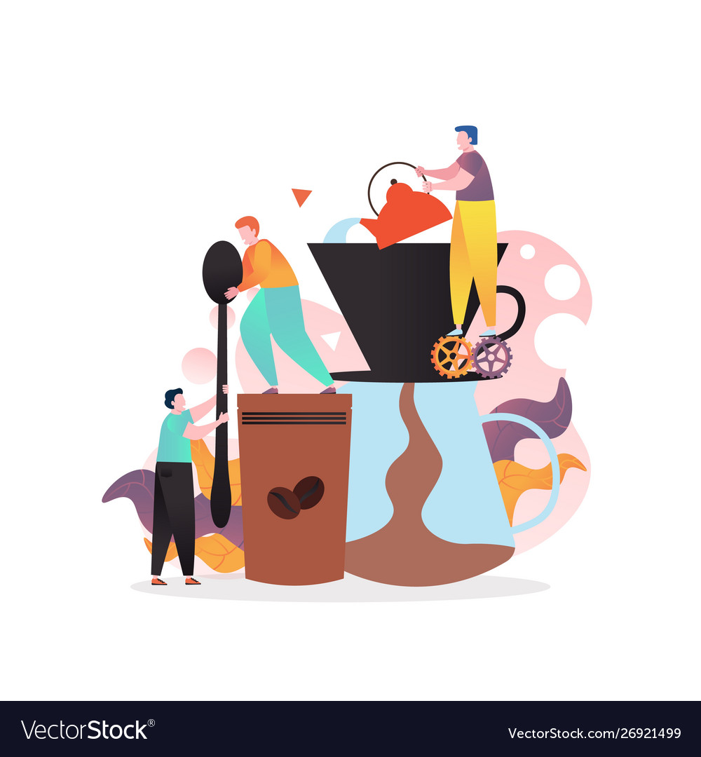 Coffee Concept For Web Banner Website Page Vector Image