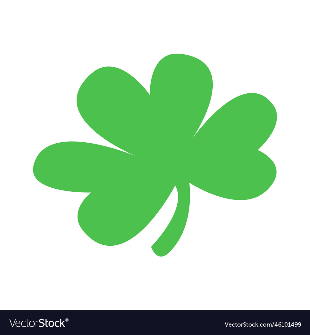 Green leaf lucky clover symbol Royalty Free Vector Image