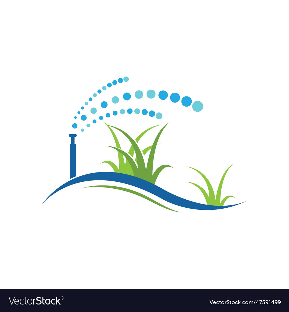 Irrigation logo design icon symbol Royalty Free Vector Image