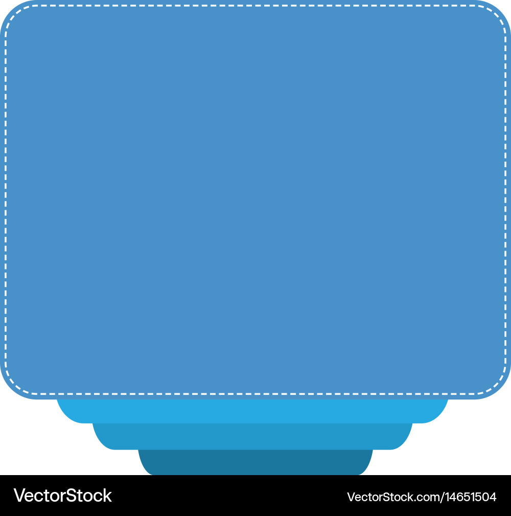 Blue Banner On White Background Blue Empty Retro Vector Image