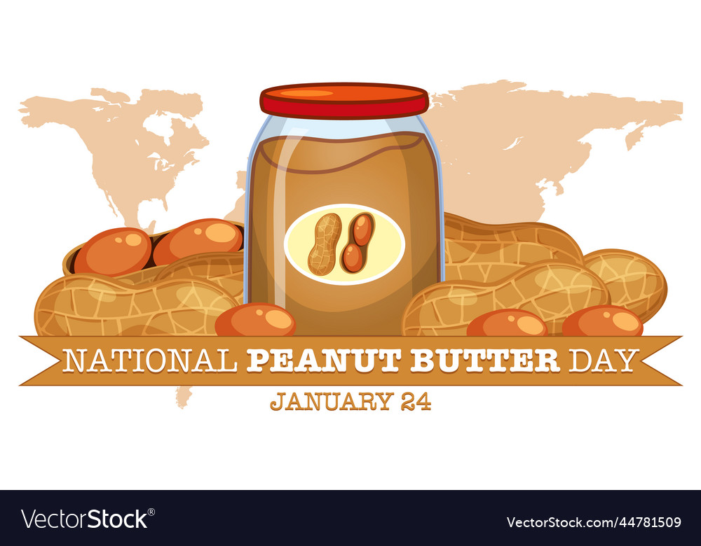 National peanut butter day banner design Vector Image