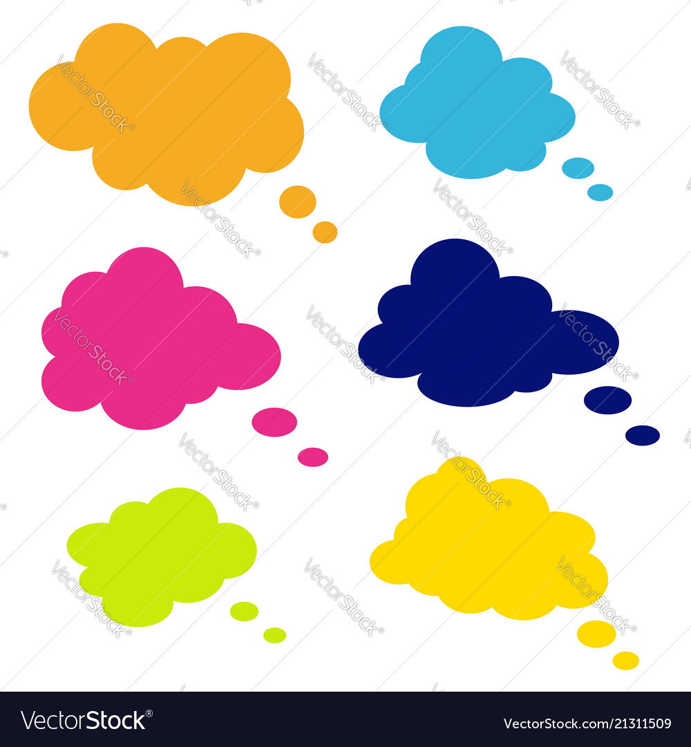 Set Comic Style Speech Bubbles Clouds Royalty Free Vector 9659