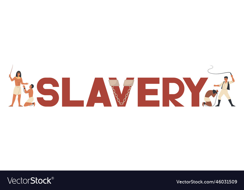 Slavery history concept vector image Slavery history concept
