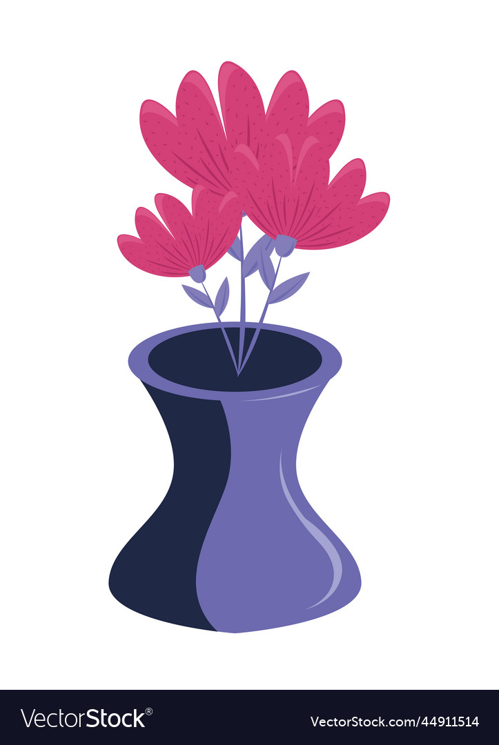 Flowers in a vase icon Royalty Free Vector Image