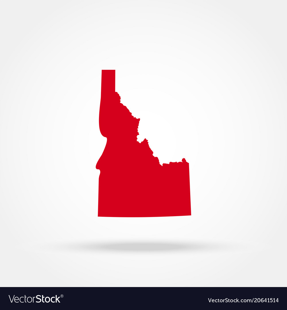 Map of the us state of idaho Royalty Free Vector Image