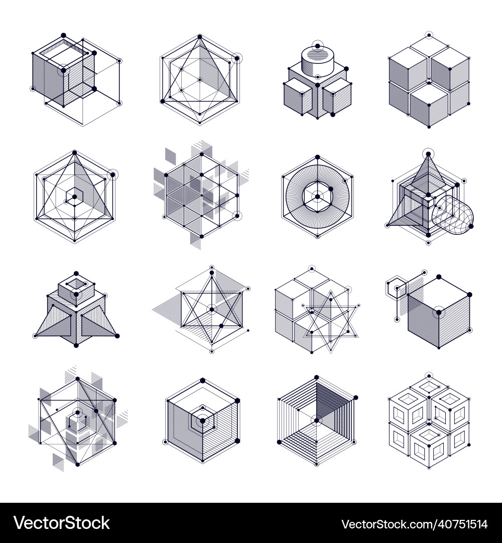 Mechanical scheme black and white engineering Vector Image