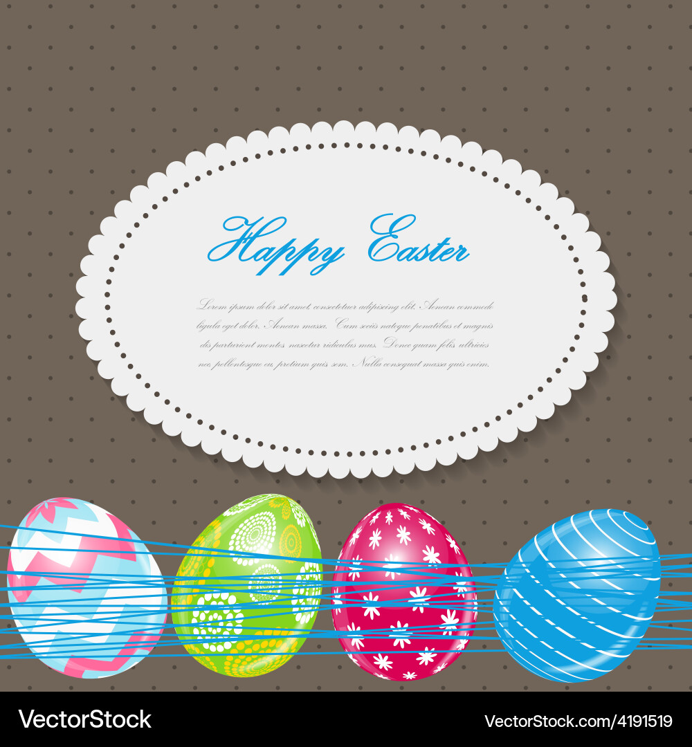 Beautiful easter egg background Royalty Free Vector Image