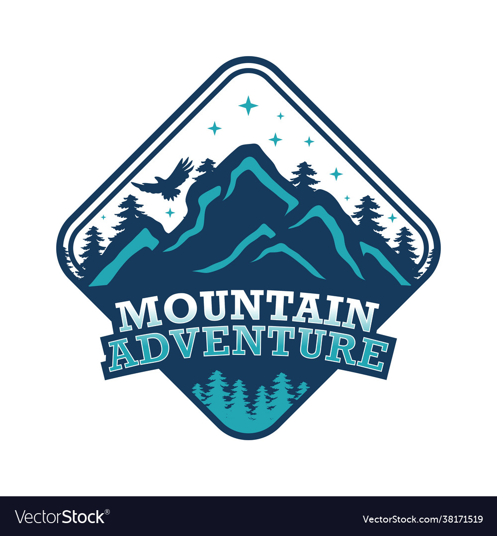 Mountain outdoor adventure Royalty Free Vector Image