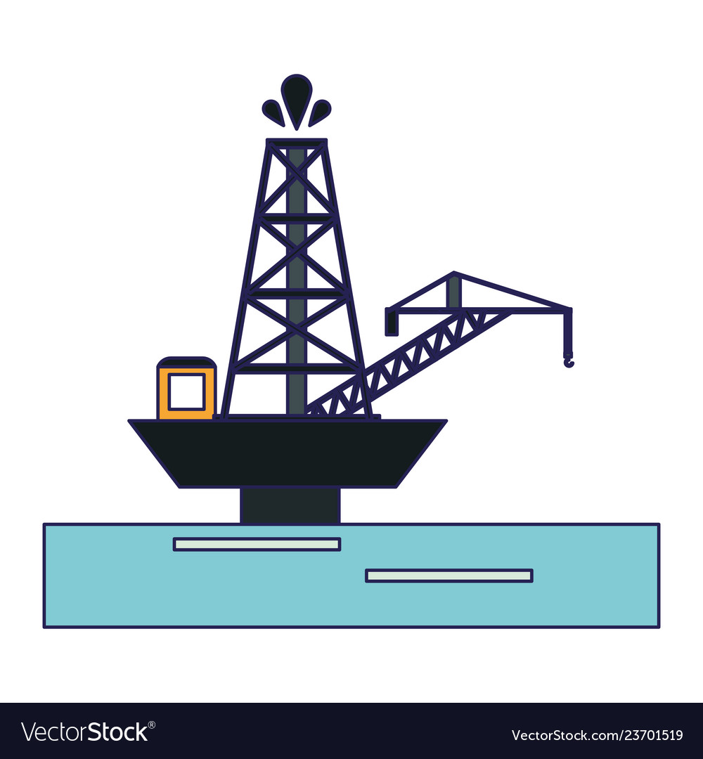 Oil pump industry Royalty Free Vector Image - VectorStock