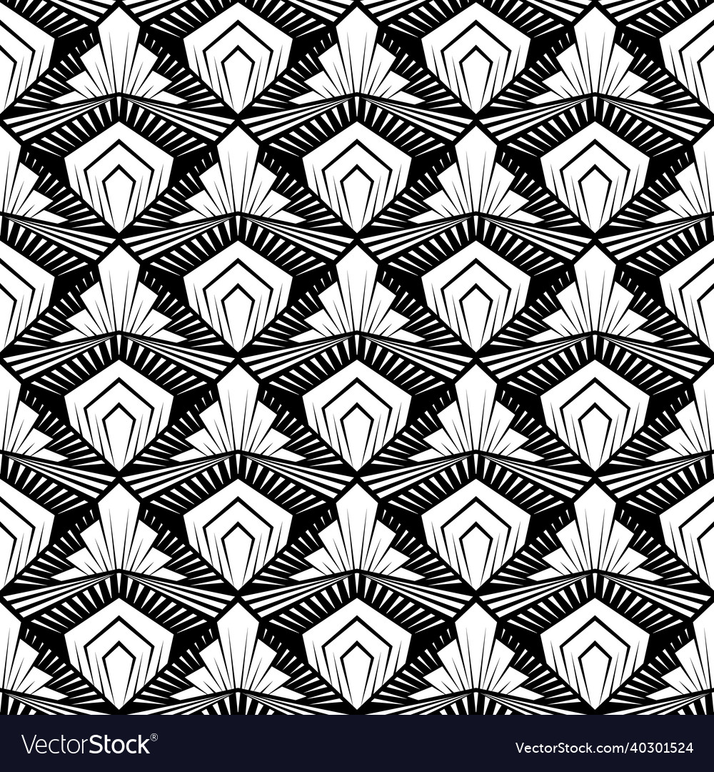 Abstract seamless pattern in art deco style Vector Image