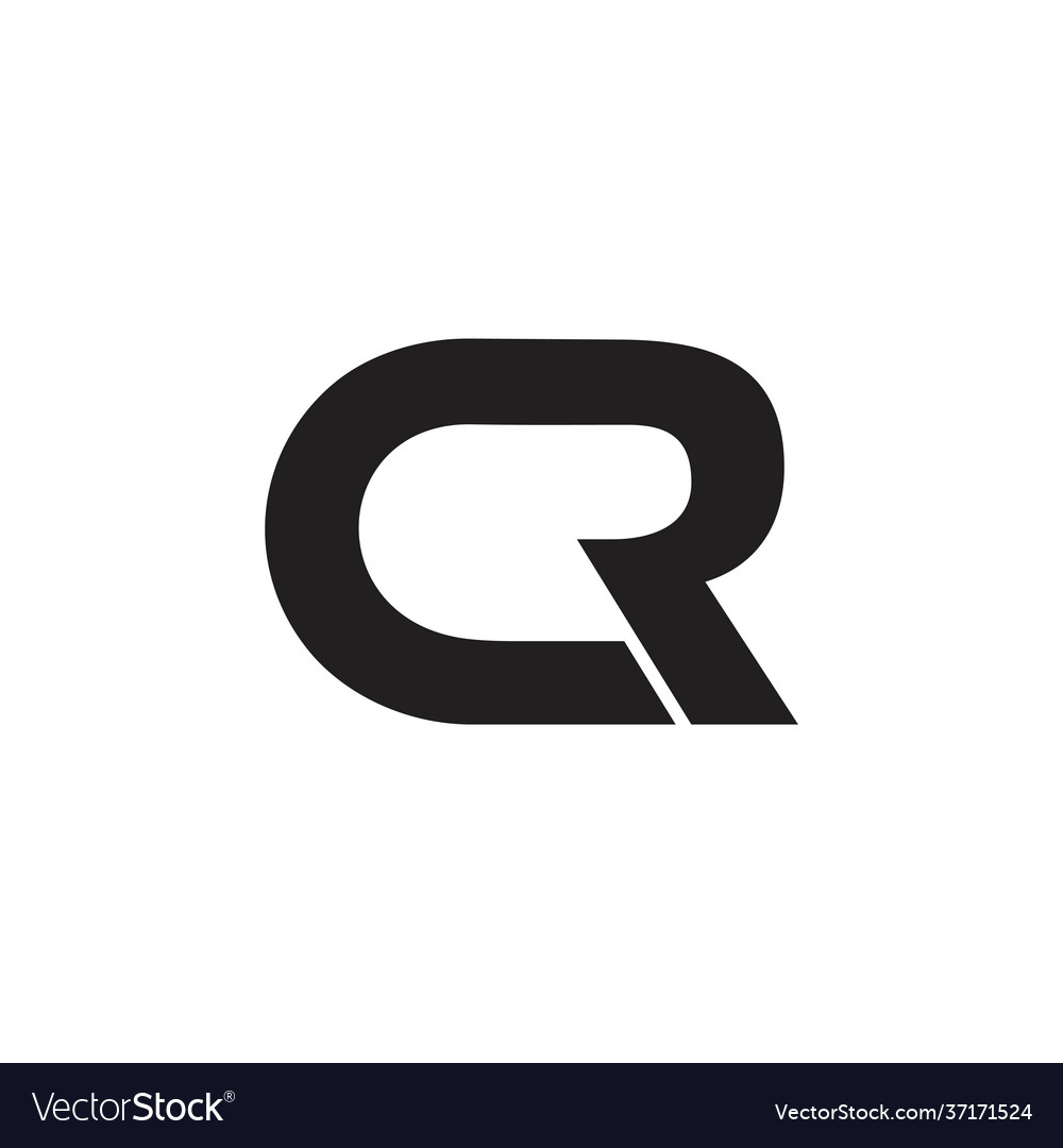 Letters cr simple linked line logo Royalty Free Vector Image