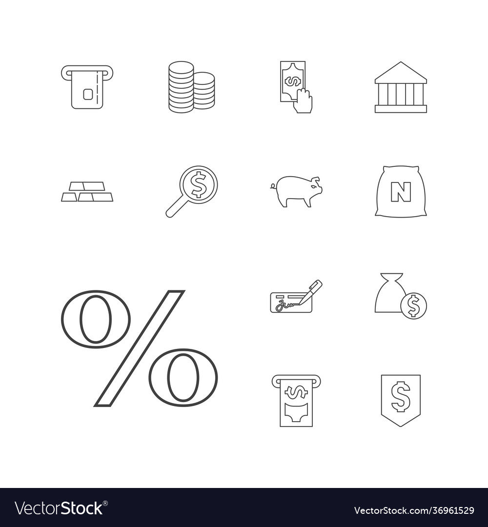 Banking icons Royalty Free Vector Image - VectorStock