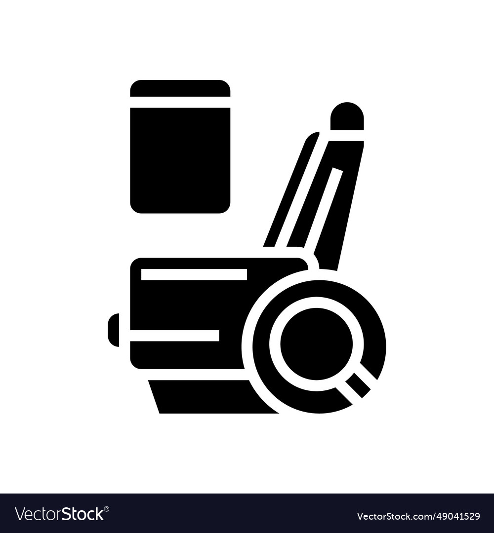 Cabin interior check aircraft glyph icon Vector Image