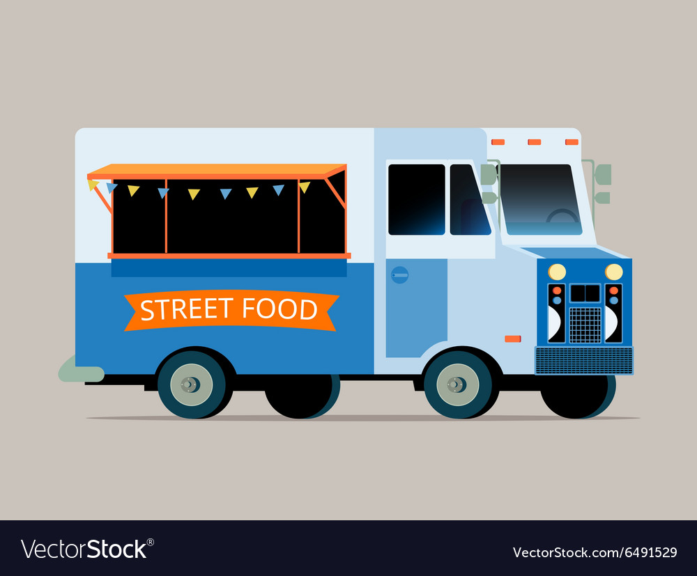 Food truck Royalty Free Vector Image - VectorStock