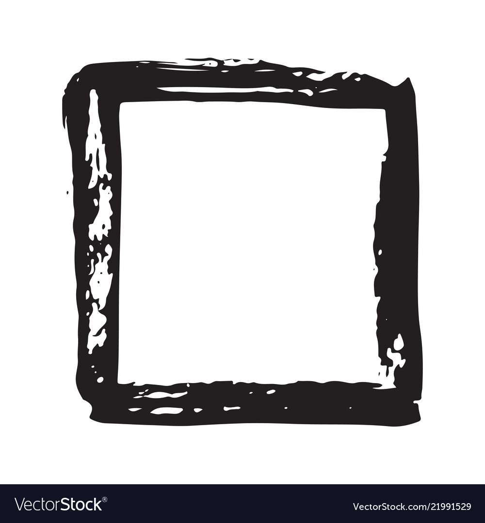 Frame Or Text Box Grunge Textured Hand Drawn