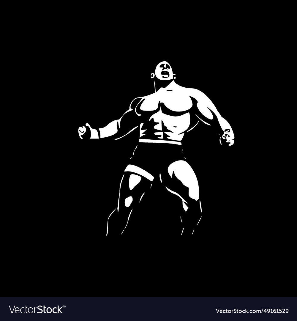 Wrestling - minimalist and flat logo Royalty Free Vector