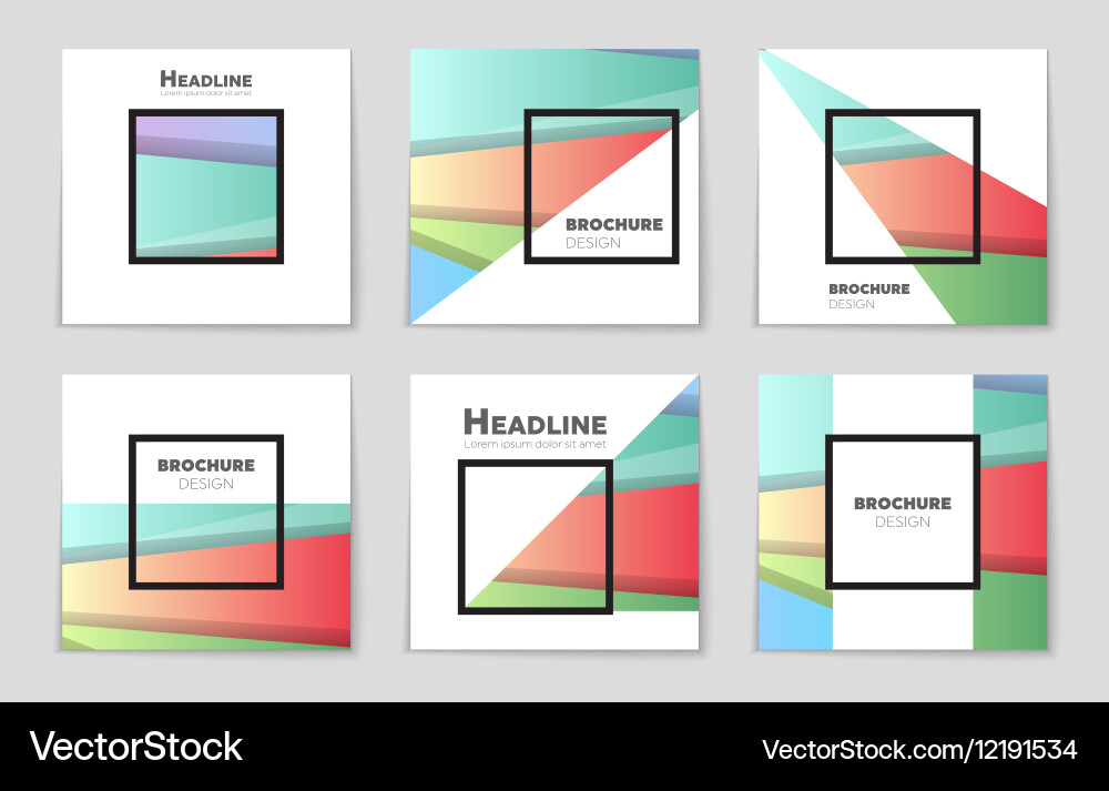 Abstract layout background set for art Royalty Free Vector