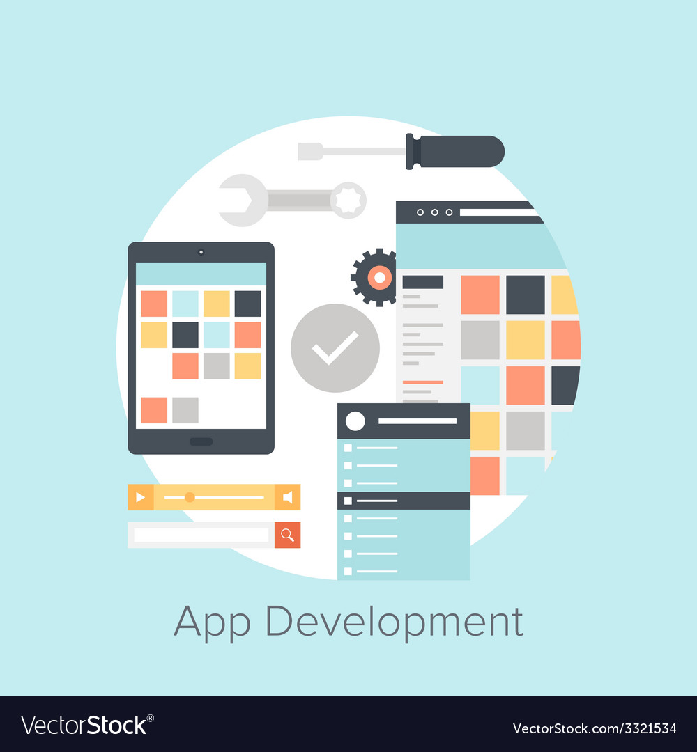 Application development Royalty Free Vector Image