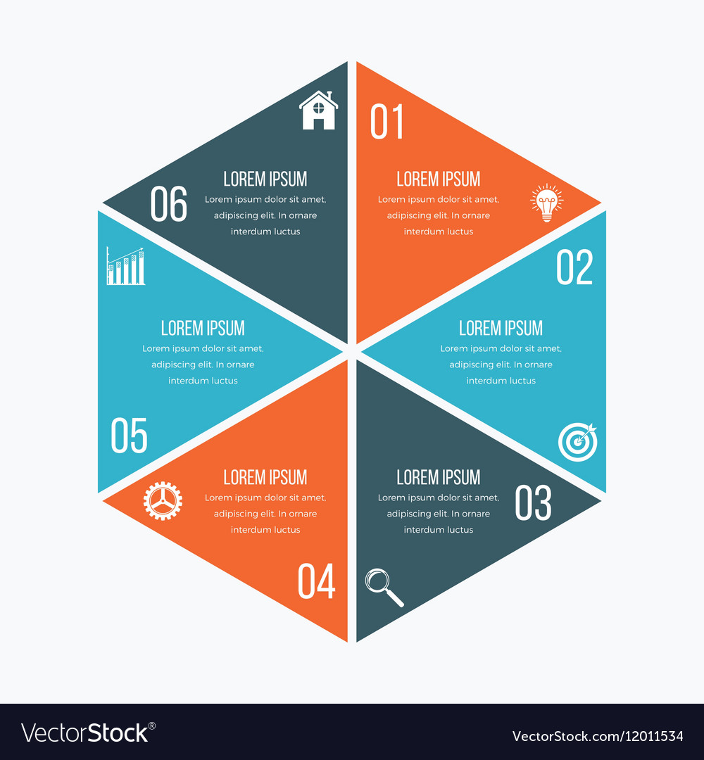 Infographics six options Royalty Free Vector Image