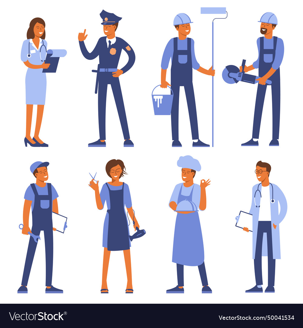 People who are working Royalty Free Vector Image